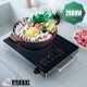 Portable Infrared Ceramic Cooktop 2800W Countertop Burner with Dual Heating Rings No EM Radiation 